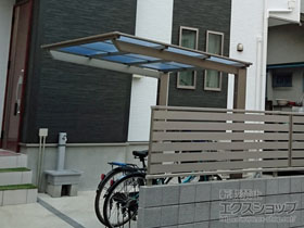 のサイクルポート・駐輪場 ネスカFミニ (フラットスタイル) 積雪〜20cm対応 施工例