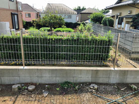 のフェンス・柵 ユメッシュE型 フリー支柱タイプ 施工例