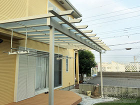 のテラス屋根 サザンテラス (パーゴラ仕様) テラスタイプ 単体 積雪〜20ｃｍ対応 施工例