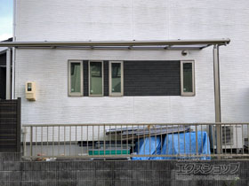 のテラス屋根 スピーネ F型 テラスタイプ 単体 積雪〜20cm対応 *正面台形納まり 施工例