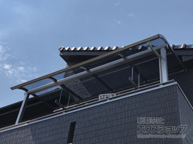 のバルコニー・ベランダ屋根 プレシオステラスII R型 屋根タイプ 単体 積雪〜20cm対応 施工例