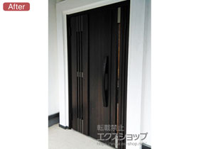 の玄関ドア リシェント玄関ドア3 断熱K4仕様 親子仕様(ランマ無)L M83型 ※タッチキー仕様（リモコンタイプ） 施工例