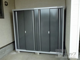 の物置・屋外倉庫 シンプリー 一般型 2160×615×1903 MJX-216E-P-PG 施工例