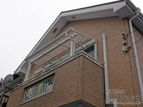 のバルコニー・ベランダ屋根 ソラリア F型 屋根タイプ 単体 積雪〜20cm対応 施工例