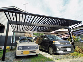 のカーポート エフルージュ ツイン50 積雪〜50cm対応 施工例