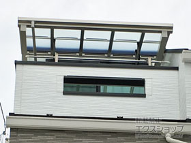 のバルコニー・ベランダ屋根 ソラリア F型 1500 ルーフタイプ 単体 積雪〜50cm対応 施工例