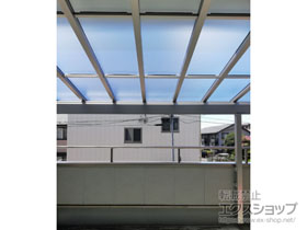 のバルコニー・ベランダ屋根 ソラリア F型 1500 屋根タイプ 単体 積雪〜50cm対応 施工例