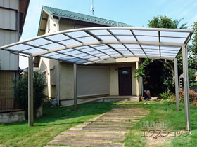 のカーポート ネスカR (ラウンドスタイル) ワイド 積雪〜20cm対応 施工例