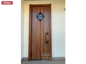 の玄関ドア リシェント玄関ドア3 断熱K4仕様 手動 片開き仕様(ランマ無)L D77型 施工例