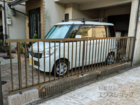 のフェンス・柵 アルミサモア4型　フリーポールタイプ 施工例