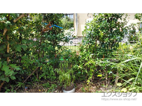 のフェンス・柵 メッシュフェンス G10-R 自由柱 施工例