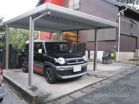 のカーポート ジーポートneo Aタイプ 角柱4本柱 積雪〜100cm対応 施工例