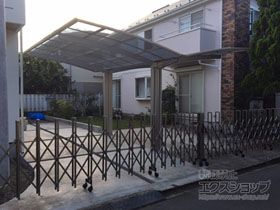 のカーゲート トリップゲート RB型 ノンレール 両開き 88W（44S+44M） 施工例