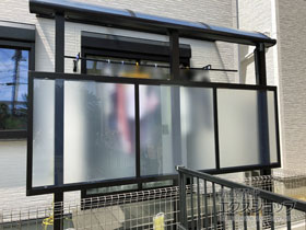 のテラス屋根 ソラリア R型 テラスタイプ 単体 積雪〜20cm対応 施工例