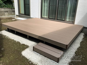 のウッドデッキ レストステージ 幕板納まり 施工例