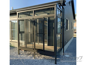 のテラス囲い・サンルーム サニージュ F型 床納まり ランマ付 積雪〜20cm対応 施工例