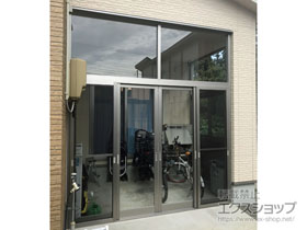 の風除室 ツインガードIII ランマ付 Iタイプ×2セット 施工例