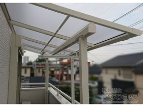 のバルコニー・ベランダ屋根 ソラリア F型 屋根タイプ 単体 積雪〜20cm対応 施工例