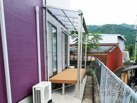 のテラス屋根 ソラリア F型 テラスタイプ 単体 積雪〜20cm対応 施工例