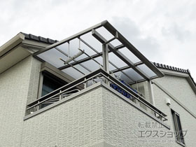 のバルコニー・ベランダ屋根 パワーアルファ F型 屋根タイプ 単体 積雪〜30cm対応 施工例