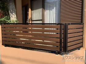 のフェンス・柵 モクアルフェンス 横板タイプ 自由柱施工 施工例