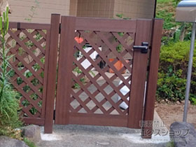 の門扉 スタンダード門扉2型 片開き　門柱使用 施工例