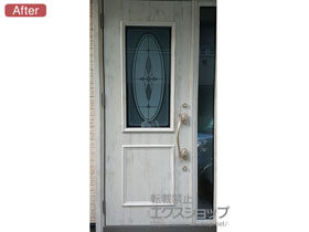 の玄関ドア リシェント玄関ドア3 断熱K4仕様 手動 片袖仕様(ランマ無)L C15型 施工例