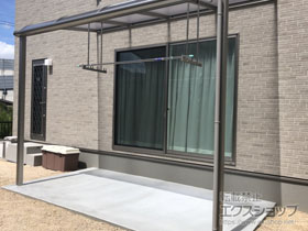 のテラス屋根 プレシオステラスII R型 テラスタイプ 単体 積雪〜20cm対応 施工例