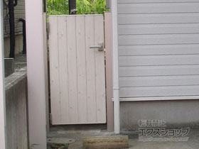 の門扉 エバーアートウッド門扉 ナチュラルスタイル 片開き 施工例