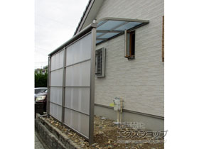 のストックヤード スピーネストックヤードR型 波板タイプ スクリーン仕様 積雪〜20cm対応 施工例