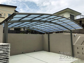 のカーポート ネスカR (ラウンドスタイル) ワイド 積雪〜20cm対応 施工例