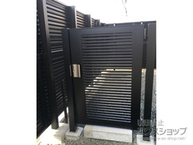の門扉 ライシス門扉 1型 細横桟 片開き 柱使用 施工例