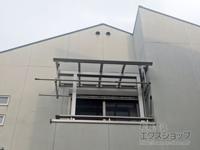 のバルコニー・ベランダ屋根 ソラリア R型 屋根タイプ 単体 積雪〜20cm対応 施工例