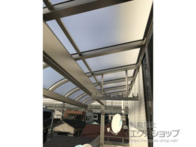 のバルコニー・ベランダ屋根 ソラリア R型 1500 屋根タイプ 単体 積雪〜50cm対応 施工例