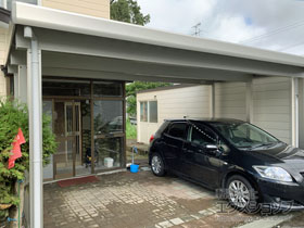 のカーポート ジーポートneo Bタイプ 2台用 角柱6本柱 積雪〜100cm対応 施工例