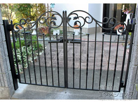 の門扉 ラフィーネ門扉1型 両開き 施工例