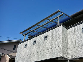 のバルコニー・ベランダ屋根 ソラリア F型 屋根タイプ 単体 積雪〜20cm対応 施工例