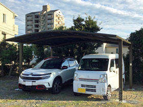 のカーポート ネスカR (ラウンドスタイル) ワイド 積雪〜20cm対応 施工例