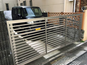 のカーゲート オーバードアS1型 電動式 施工例