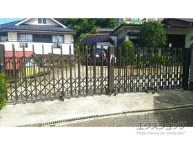 のカーゲート アルシャインII PG型R(ペットガード) Aタイプ ノンレール 両開き 520W 施工例