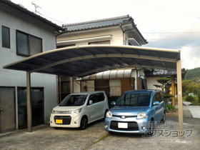 のカーポート ネスカR (ラウンドスタイル) ワイド 積雪〜20cm対応 施工例