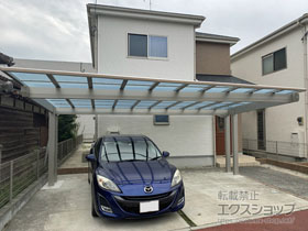 のカーポート エフルージュツインEX 後方支持タイプ 積雪〜20cm対応 施工例