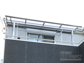 のバルコニー・ベランダ屋根 プレシオステラスII R型 屋根タイプ 単体 積雪〜20cm対応 施工例