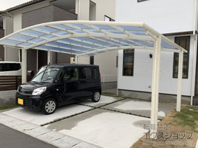 のカーポート ネスカR (ラウンドスタイル) ワイド 積雪〜20cm対応 施工例