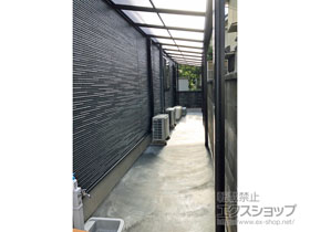 のテラス屋根 プレシオステラスII F型 テラスタイプ 三連棟 積雪〜20cm対応 施工例