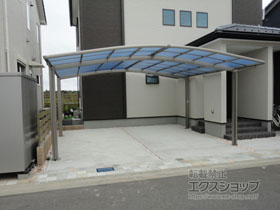 のカーポート ネスカR (ラウンドスタイル) ワイド 積雪〜20cm対応 施工例