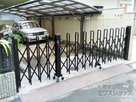 のカーゲート トリップゲート RB型 ノンレール 両開き親子 43WO(13S+30M) 施工例