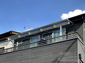 のバルコニー・ベランダ屋根 ソラリア F型 屋根タイプ 単体 積雪〜20cm対応 施工例