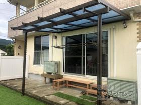 のテラス屋根 ナチュレN 壁付け納まり テラスタイプ 単体 積雪〜20cm対応 施工例