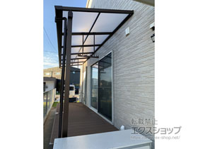 のテラス屋根 ソラリア F型 テラスタイプ 連棟 積雪〜20cm対応 施工例
